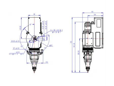 Zrobotyzowana laserowa głowica tnąca 3D 3 kW
