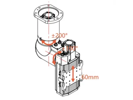Oś obrotowa do laserowych głowic tnących fiber