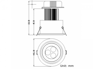 Oprawa punktowa LED 3x3W