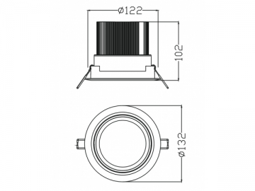 Oprawa punktowa LED 15W