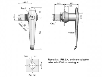 Klamki MS304