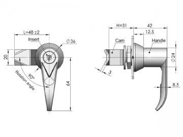 Klamki MS306