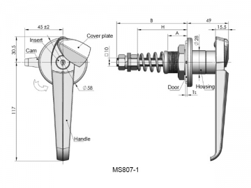 Klamki MS807-1/MS807-2/MS807-3