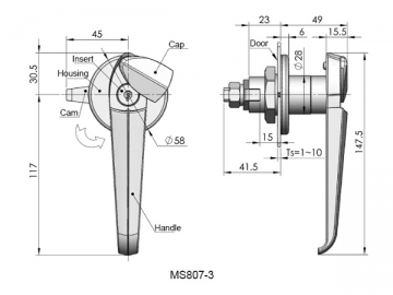 Klamki MS807-1/MS807-2/MS807-3