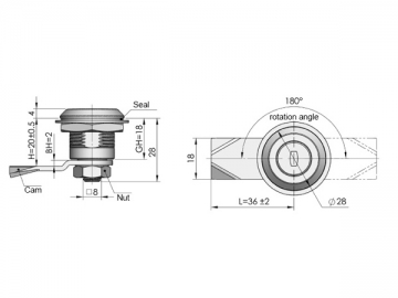 Cylindryczne zamki do szaf MS805