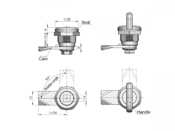 Cylindryczne zamki do szaf MS845