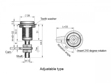 Cylindryczne zamki do szaf MS816-1