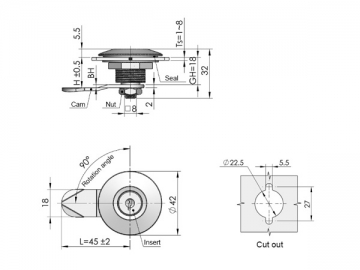 Cylindryczne zamki do szaf MS804