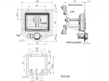 Zamki do paneli MS856