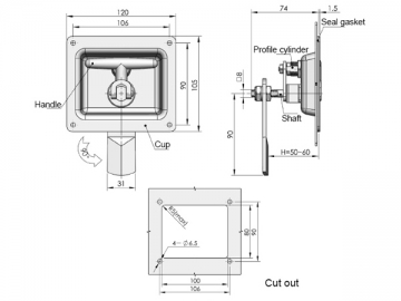 Zamki do paneli MS871