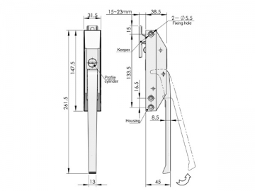 Zatrzaski klamrowe DK690