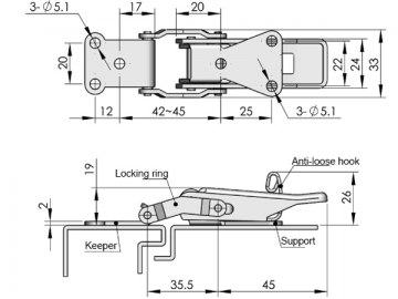 Zatrzaski klamrowe DK605