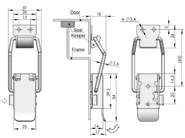 Zatrzaski klamrowe DK607-1