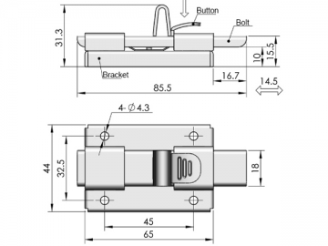 Zatrzaski klamrowe DK610