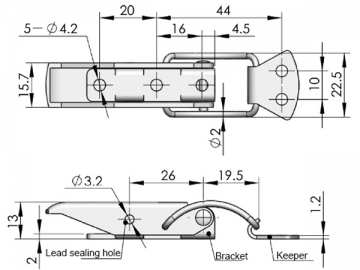 Zatrzaski klamrowe DK617