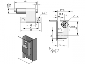Zawiasy ukryte CL246
