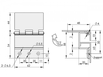 Zawiasy ukryte CL266