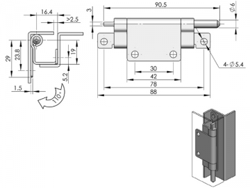 Zawiasy ukryte CL290