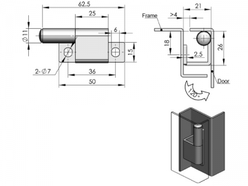 Zawiasy ukryte CL296