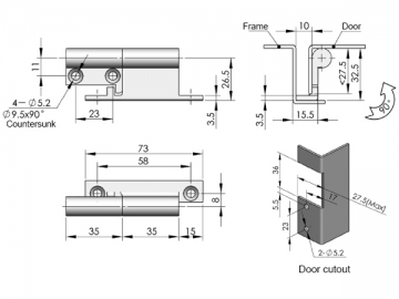 Zawiasy ukryte CL331