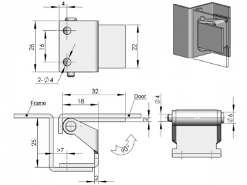 Zawiasy ukryte CL105