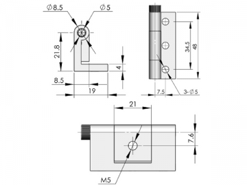Zawiasy ukryte CL124