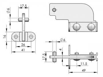 Zawiasy ukryte CL135