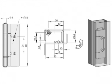 Zawiasy ukryte CL132