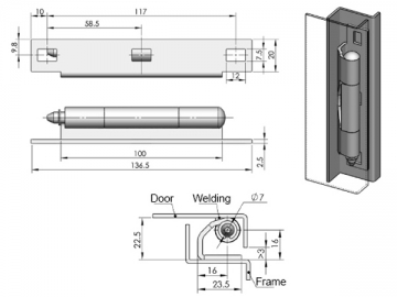 Zawiasy ukryte CL167