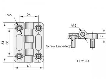 Zawiasy ozdobne CL209