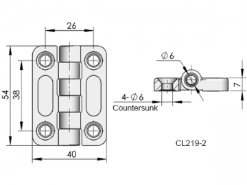 Zawiasy ozdobne CL209