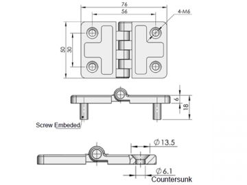 Zawiasy ozdobne CL214