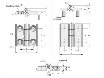 Zawiasy ozdobne CL226