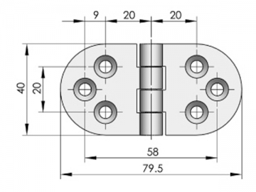 Zawiasy ozdobne CL238