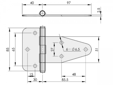 Zawiasy ozdobne CL115