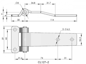 Zawiasy ozdobne CL127-1/CL127-2