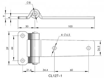 Zawiasy ozdobne CL127-1/CL127-2