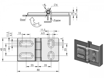 Zawiasy ozdobne CL156