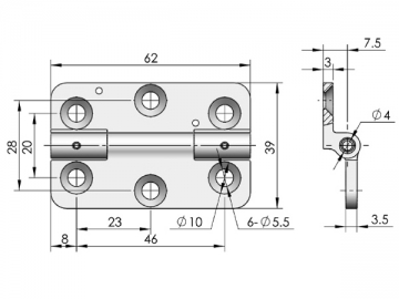 Zawiasy ozdobne CL163