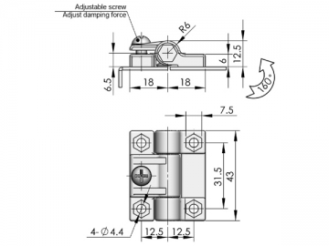 Zawiasy oporowe CL272