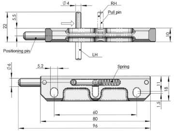 Zawiasy sworzniowe CL106