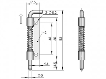 Zawiasy sworzniowe CL225-1/-2/-1A/-3