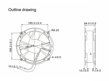 Wentylator osiowy AC Φ230x65mm